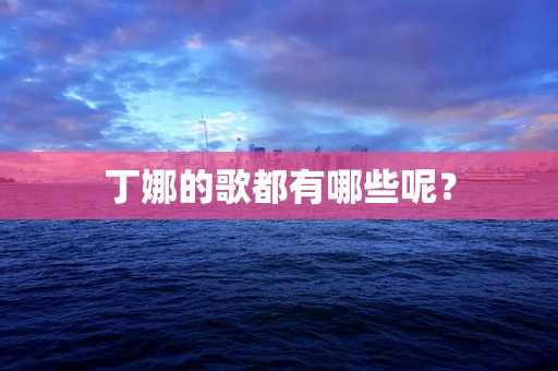 丁娜的歌都有哪些呢？
