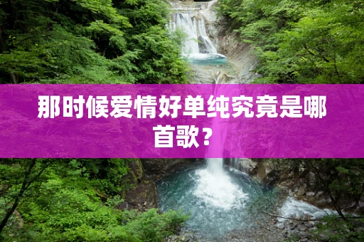 那时候爱情好单纯究竟是哪首歌？