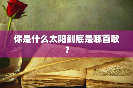 你是什么太阳到底是哪首歌？
