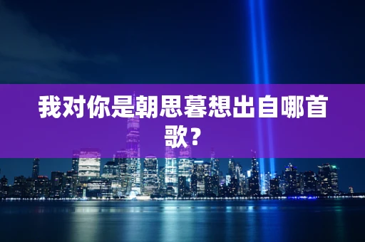 我对你是朝思暮想出自哪首歌？