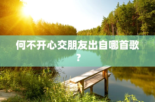 何不开心交朋友出自哪首歌？
