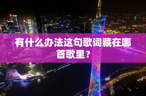 有什么办法这句歌词藏在哪首歌里？