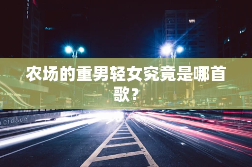 农场的重男轻女究竟是哪首歌？
