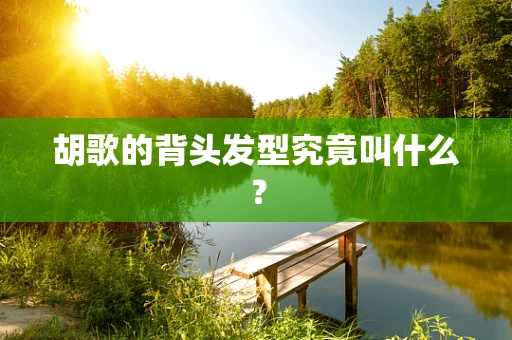 胡歌的背头发型究竟叫什么？