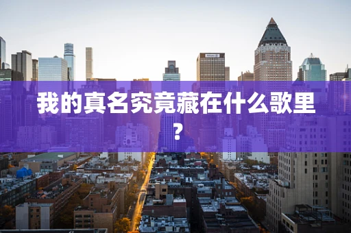 我的真名究竟藏在什么歌里？
