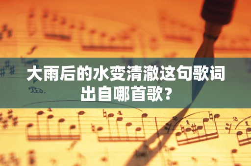 大雨后的水变清澈这句歌词出自哪首歌？