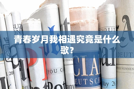 青春岁月我相遇究竟是什么歌？