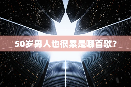 50岁男人也很累是哪首歌？