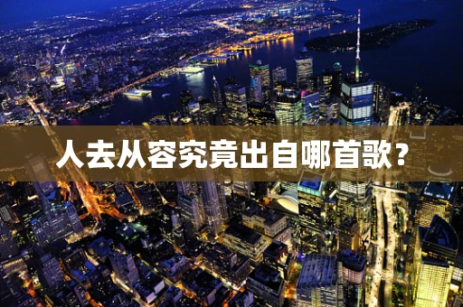 人去从容究竟出自哪首歌？