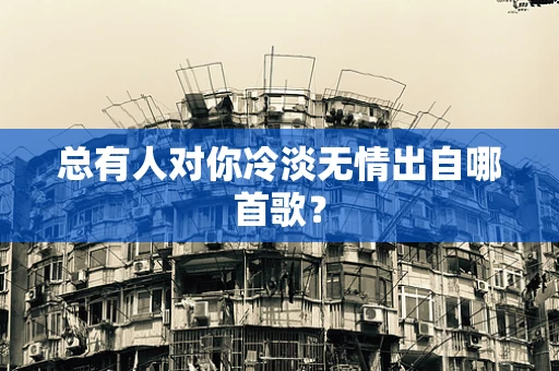 总有人对你冷淡无情出自哪首歌？
