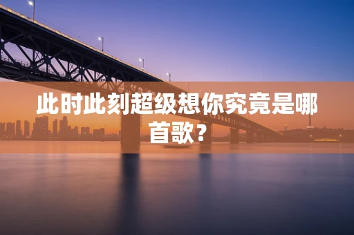 此时此刻超级想你究竟是哪首歌？