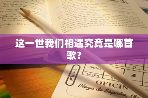 这一世我们相遇究竟是哪首歌？