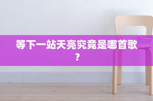 等下一站天亮究竟是哪首歌？
