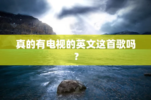 真的有电视的英文这首歌吗？