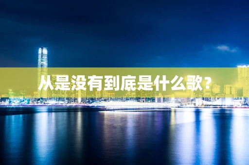 从是没有到底是什么歌？