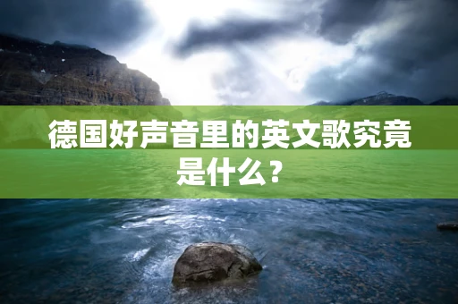 德国好声音里的英文歌究竟是什么？