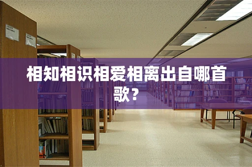 相知相识相爱相离出自哪首歌？
