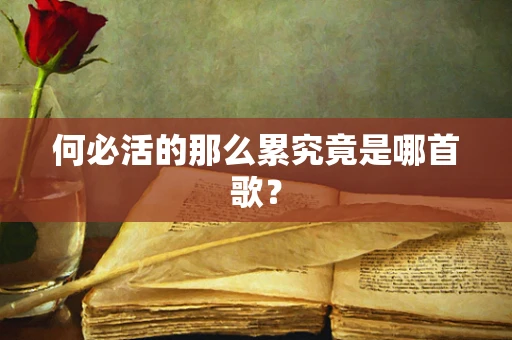 何必活的那么累究竟是哪首歌？