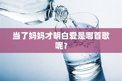 当了妈妈才明白爱是哪首歌呢？