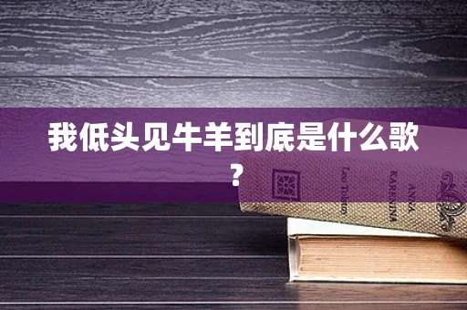 我低头见牛羊到底是什么歌？