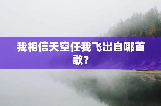 我相信天空任我飞出自哪首歌？